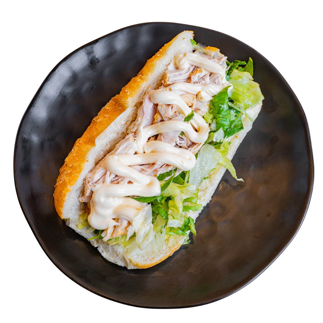 Chicken Roll with Lettuce and Mayo